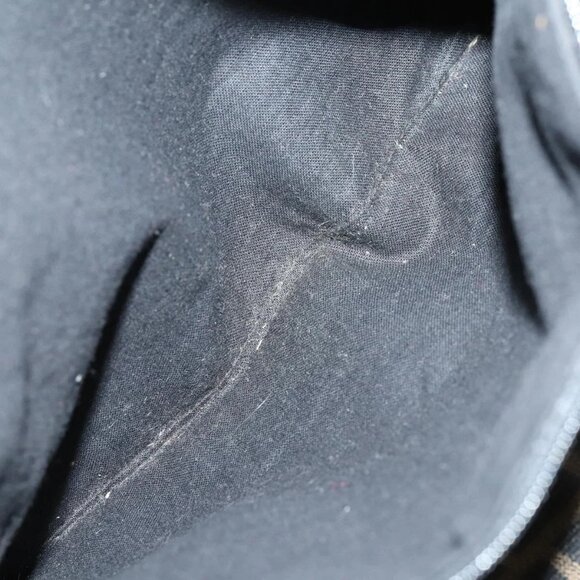 FENDI Zucca Canvas Boston Bag PVC Black Brown Auth 144233 - Picture 11 of 16